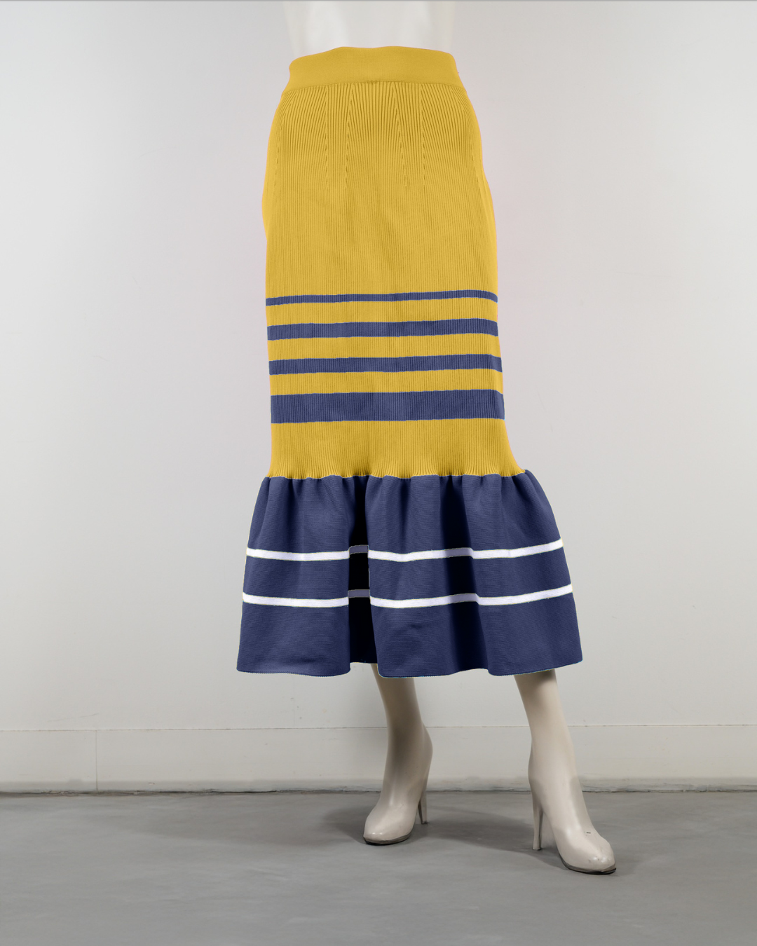 【NEW】柄マーメイドスカート‐B