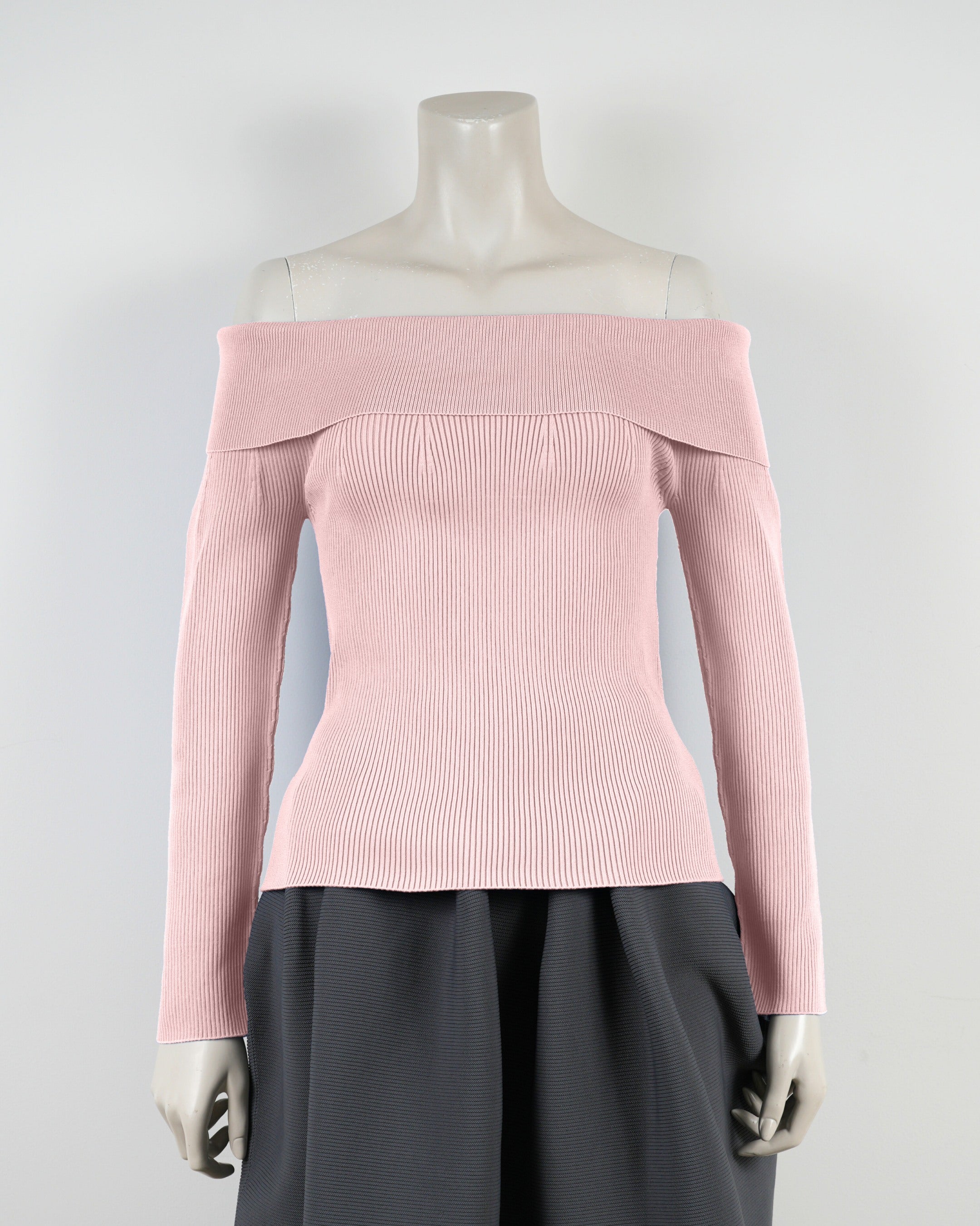 長袖オフショルダー