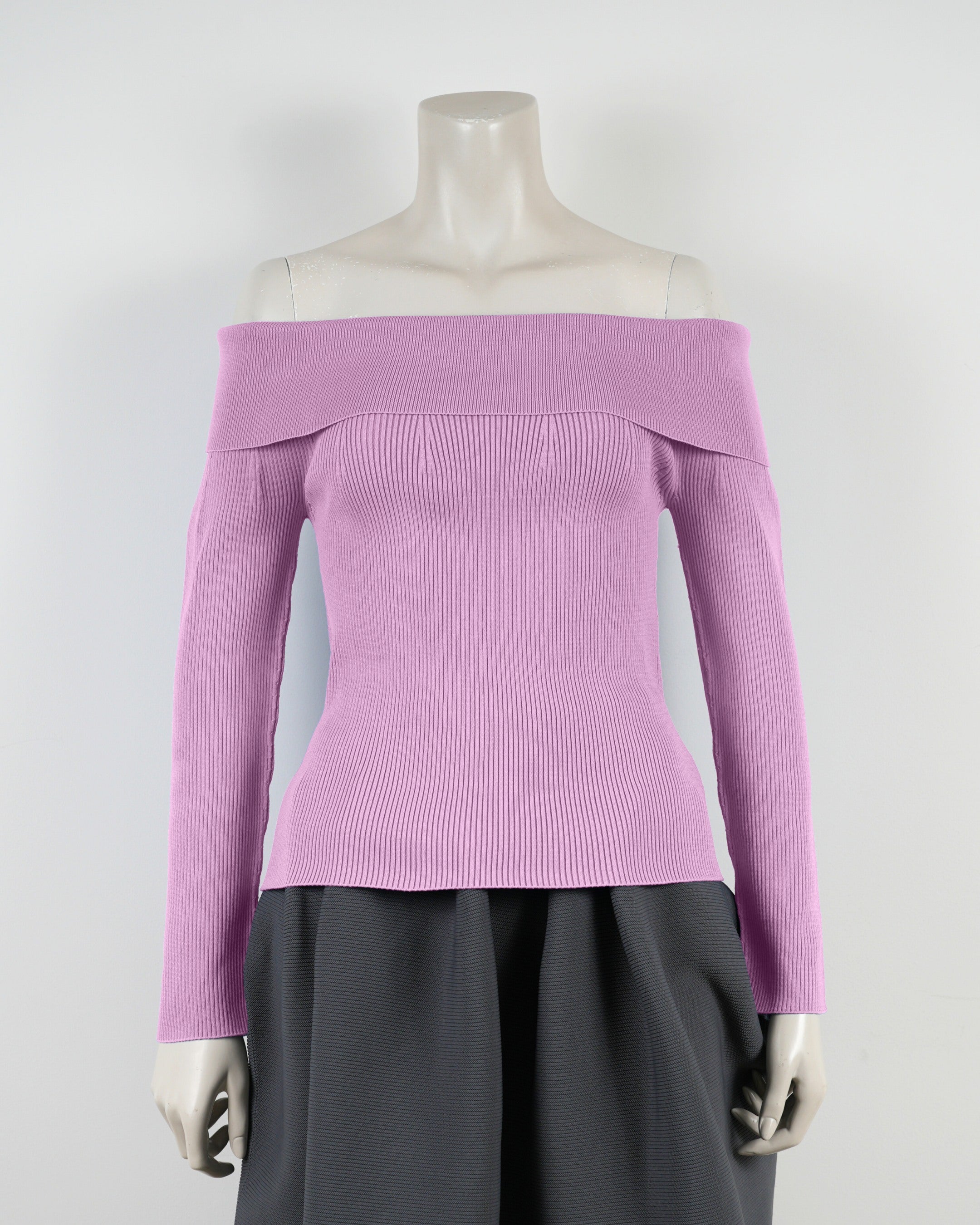 長袖オフショルダー