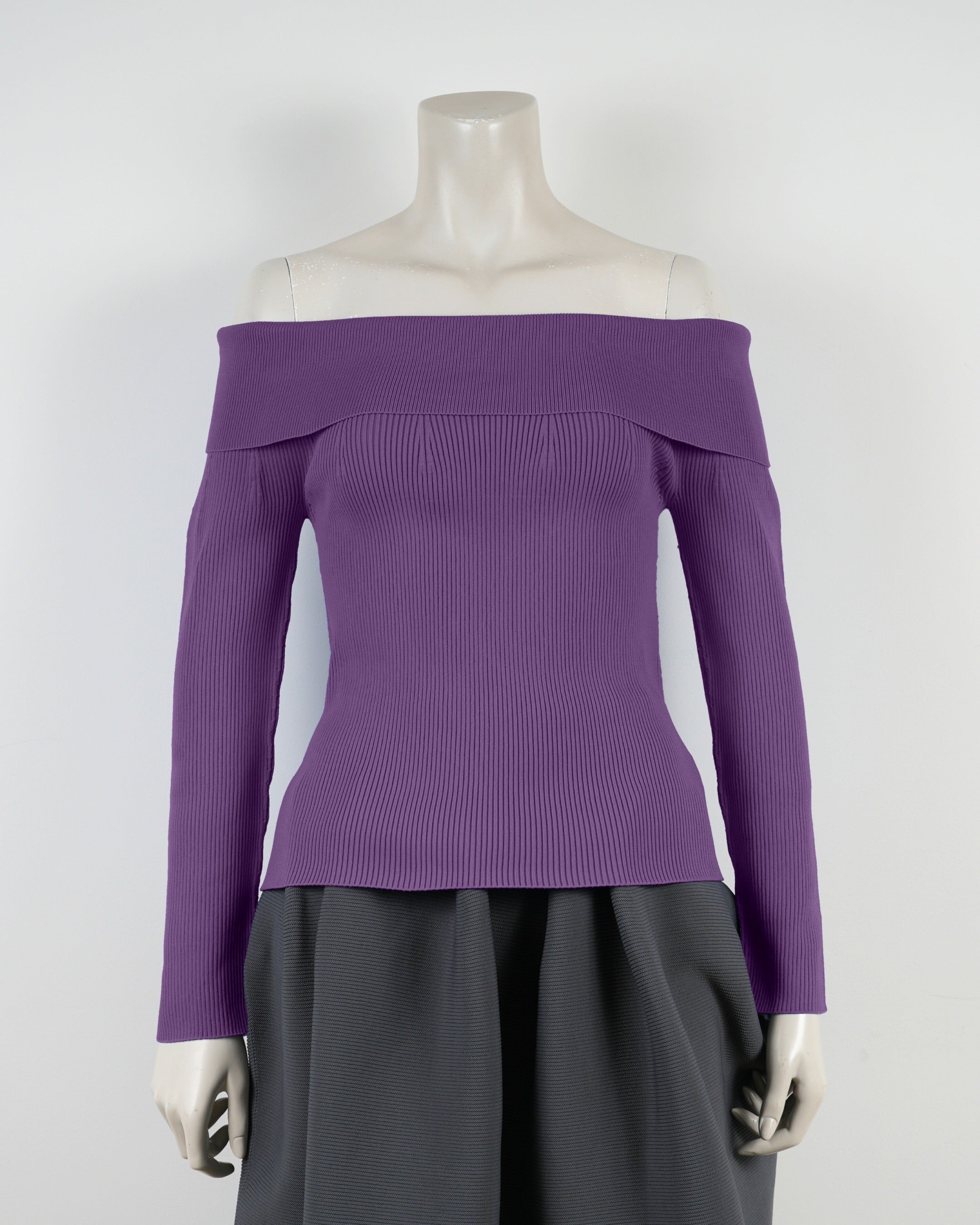 長袖オフショルダー