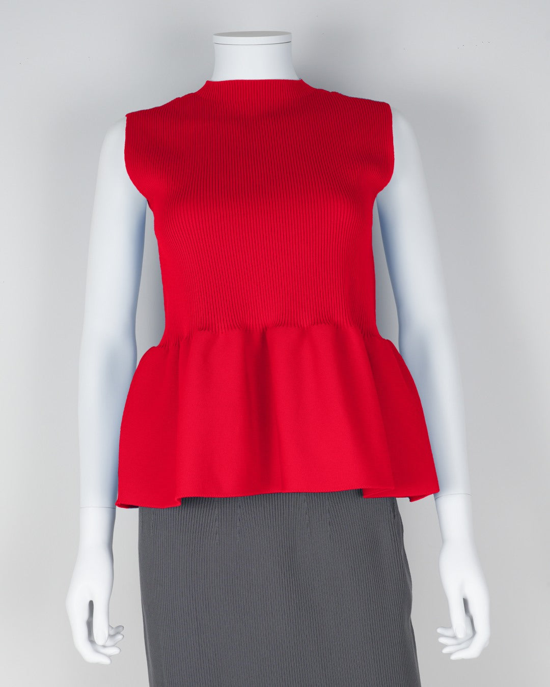 sleeveless peplum pullover