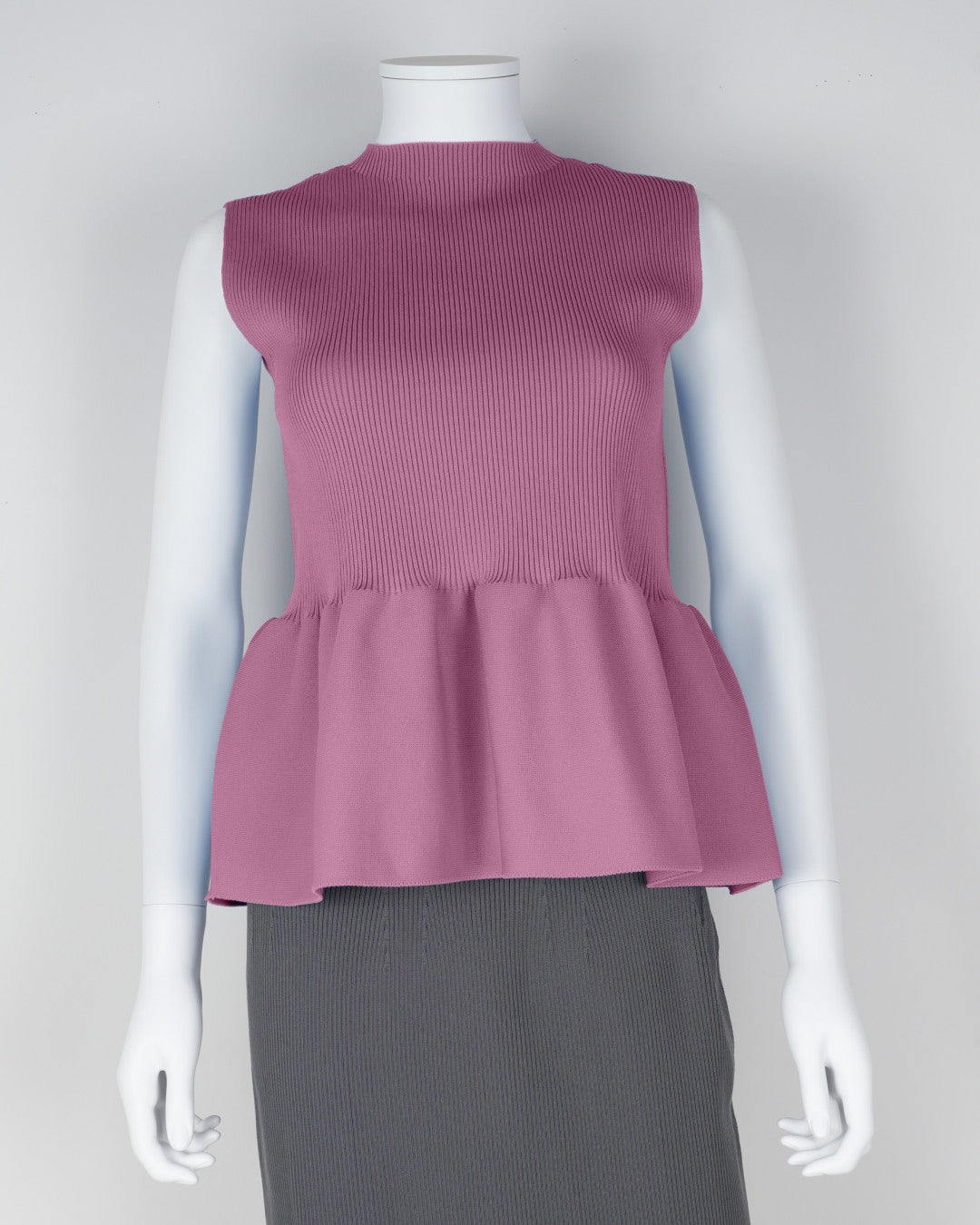 sleeveless peplum pullover