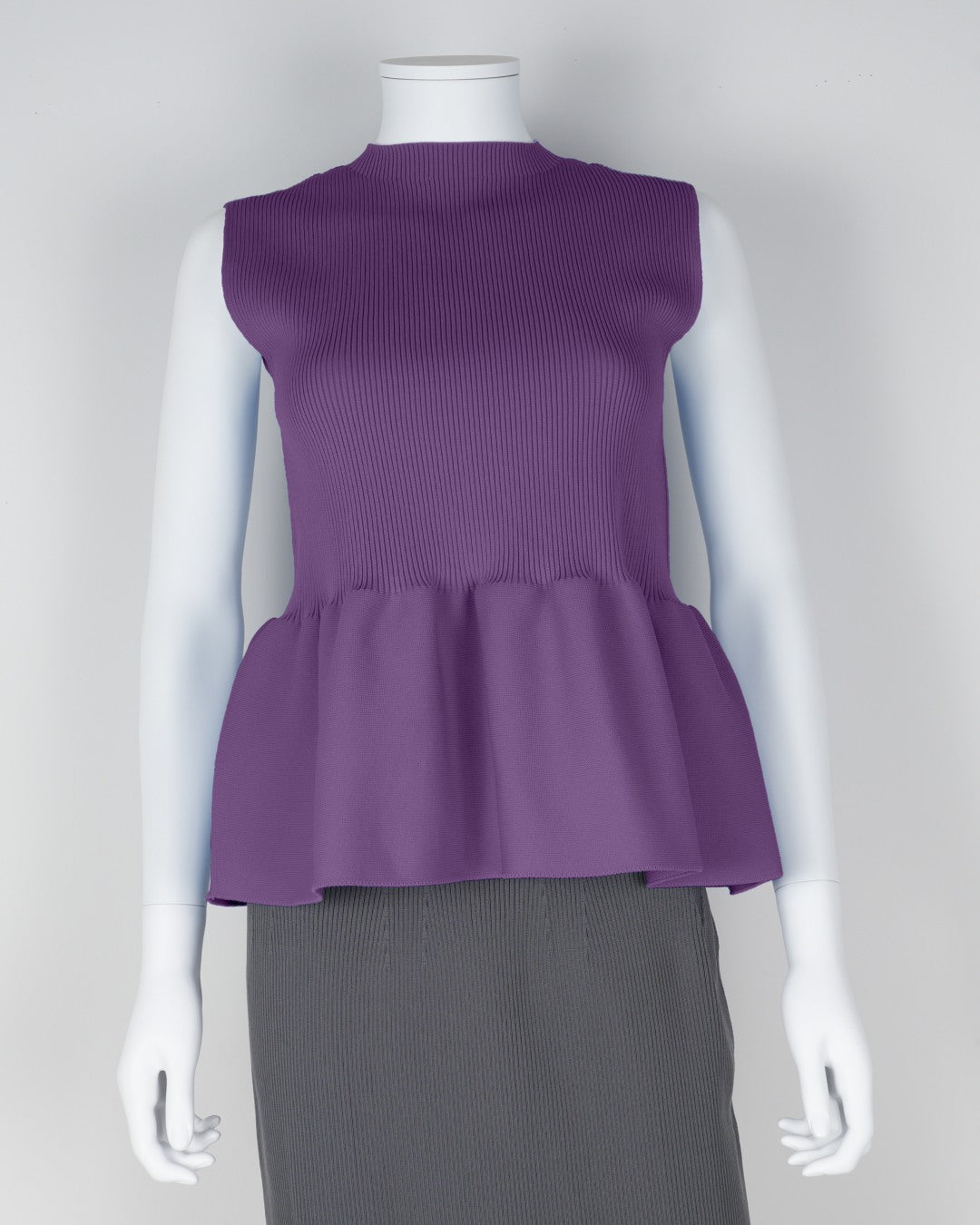 sleeveless peplum pullover