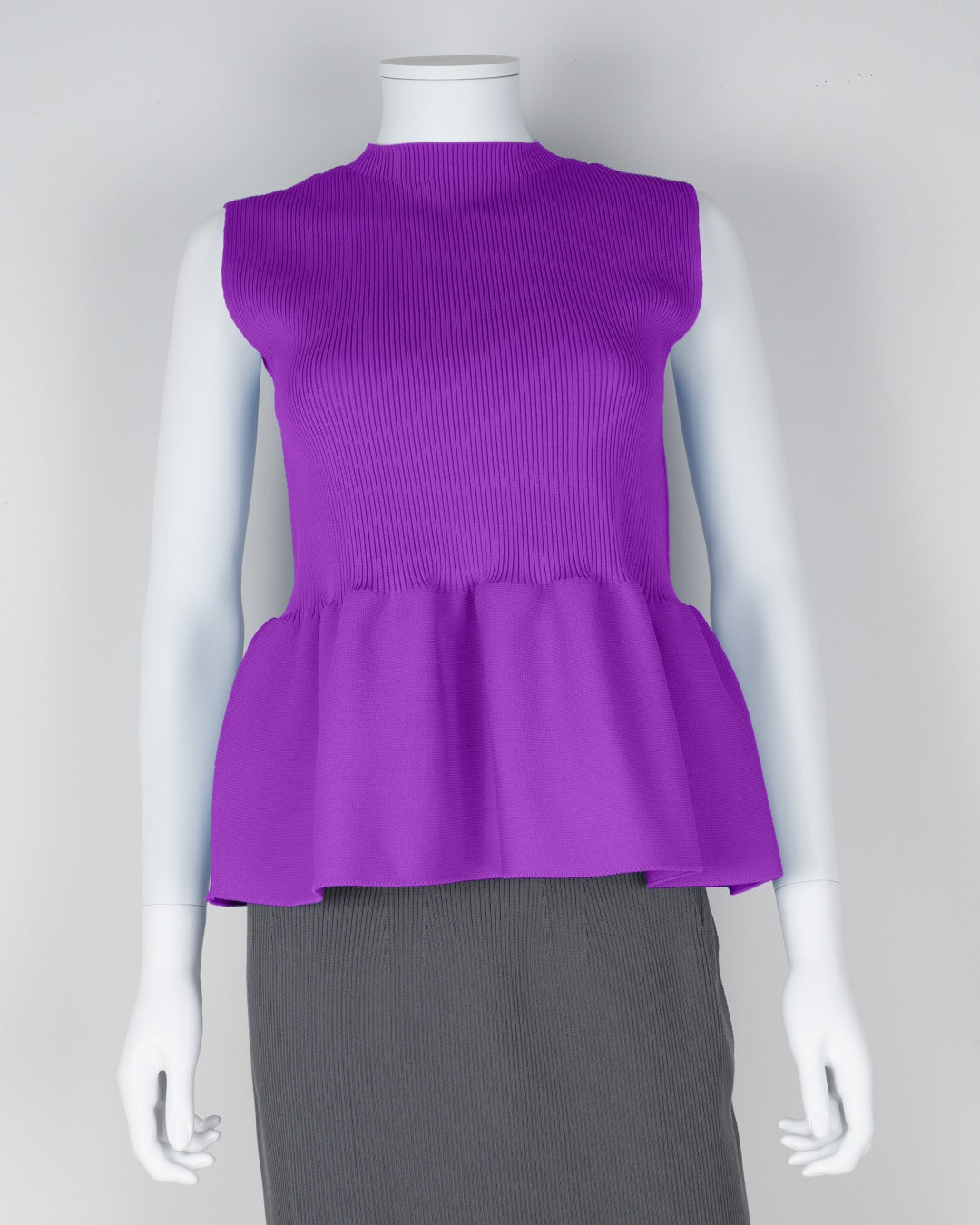 sleeveless peplum pullover