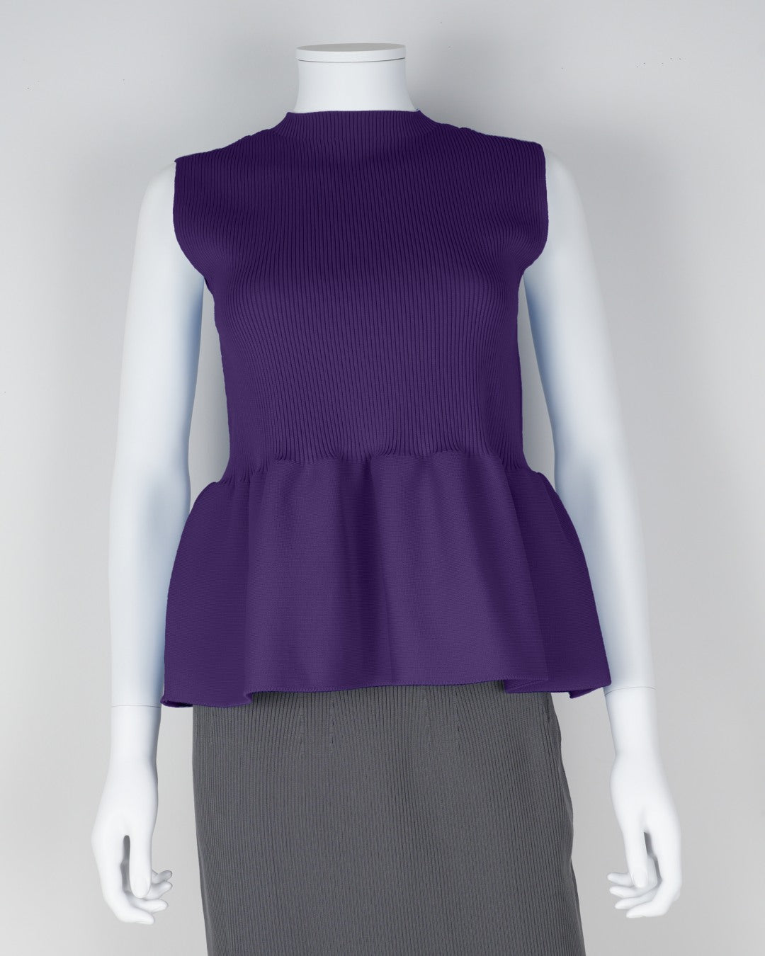 sleeveless peplum pullover