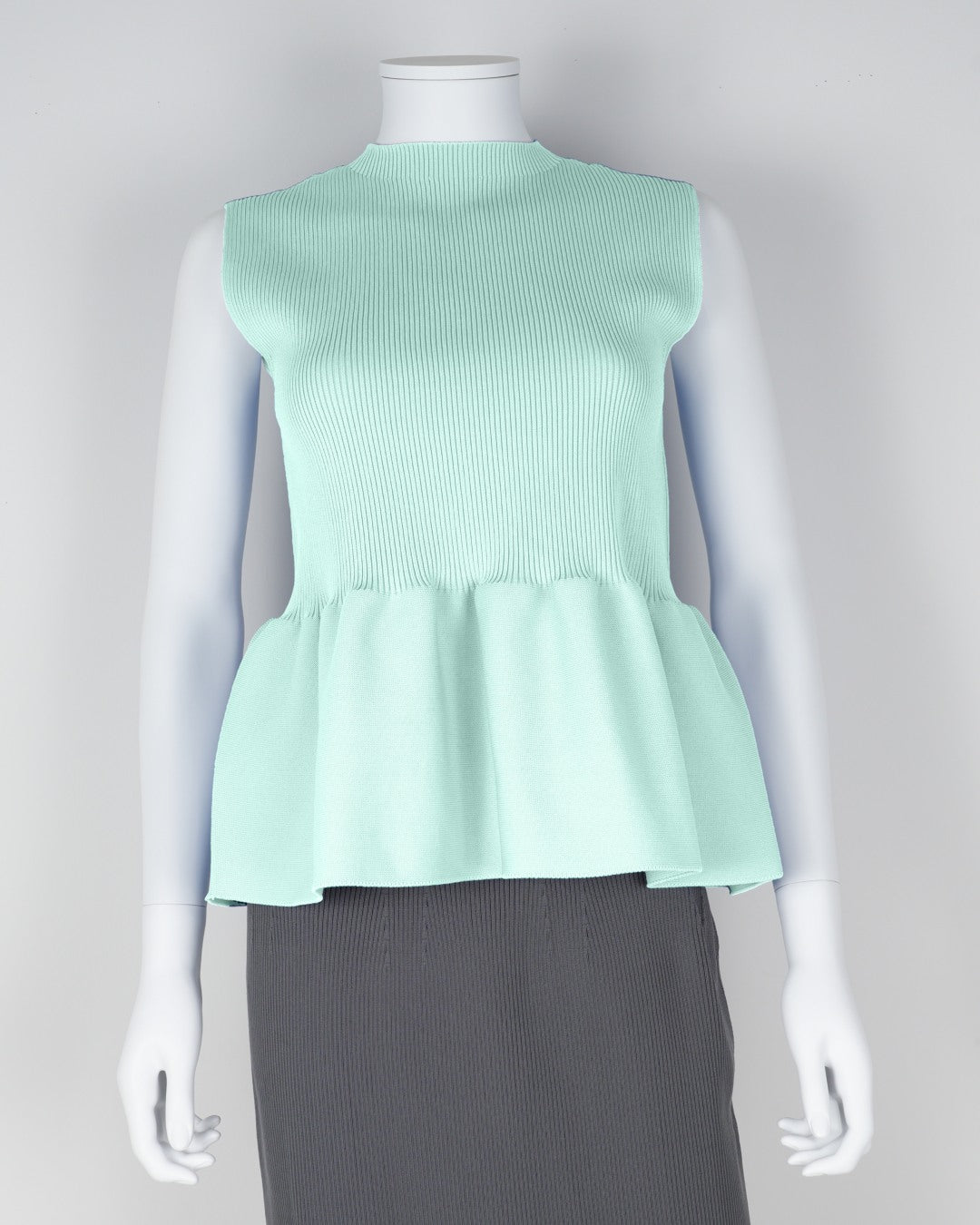 sleeveless peplum pullover