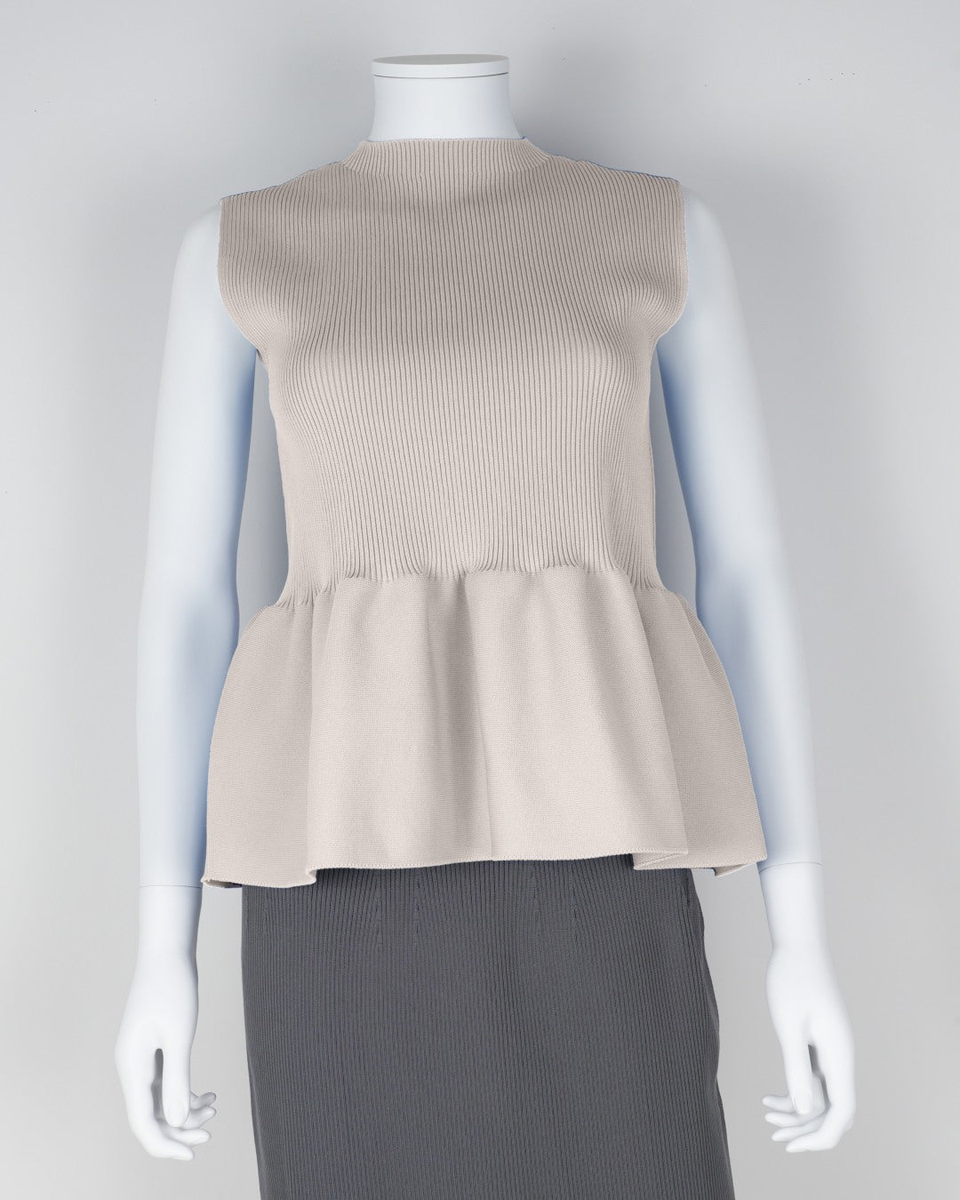 sleeveless peplum pullover