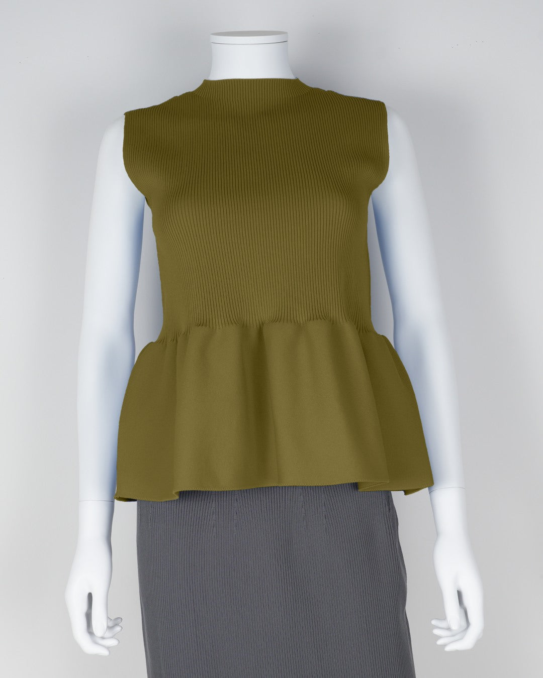 sleeveless peplum pullover