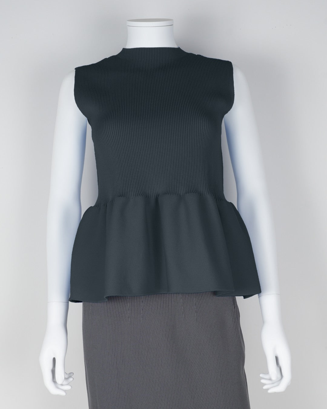 sleeveless peplum pullover