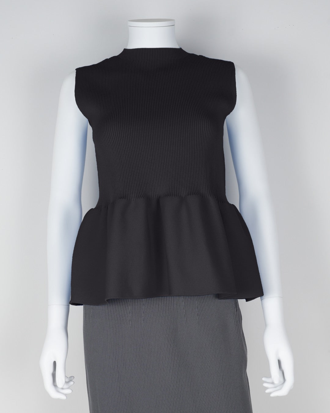 sleeveless peplum pullover
