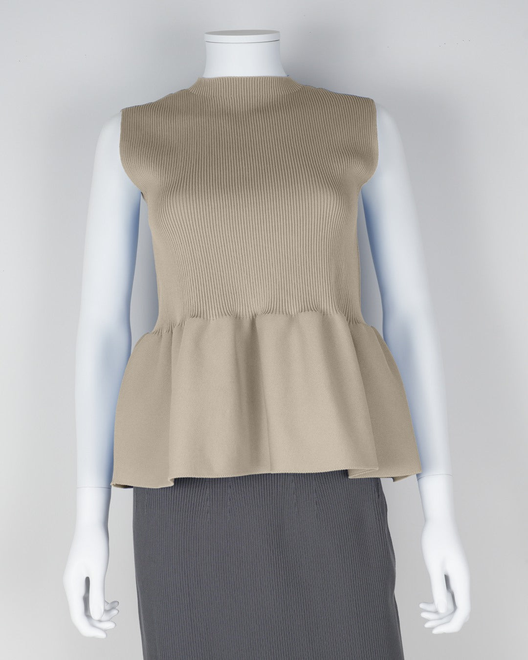 sleeveless peplum pullover