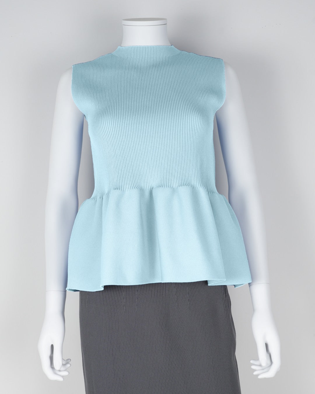 sleeveless peplum pullover