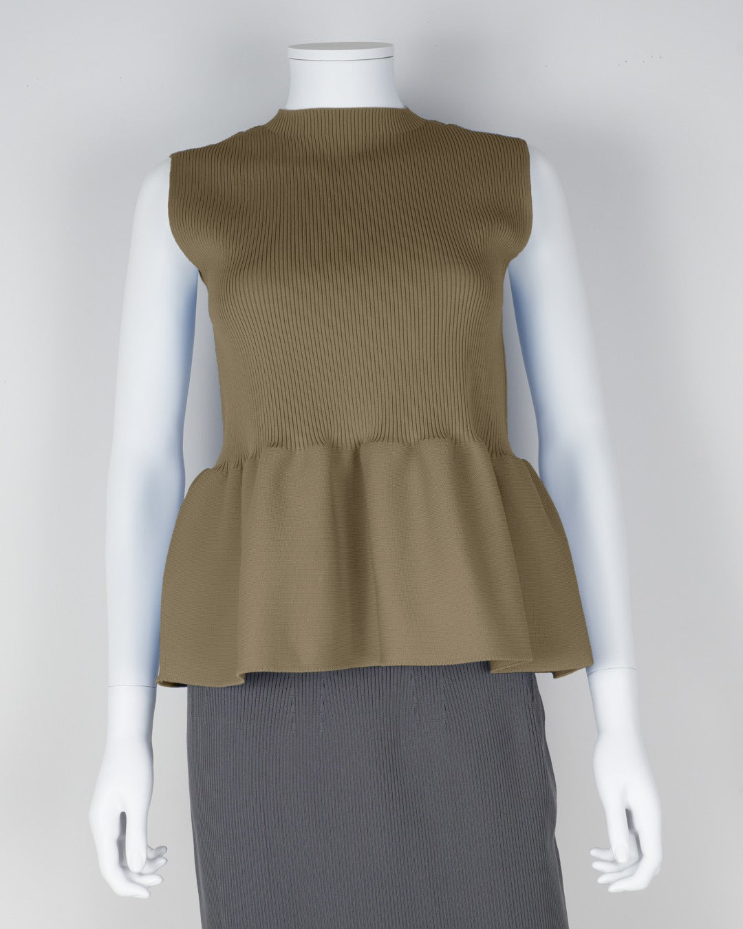 sleeveless peplum pullover