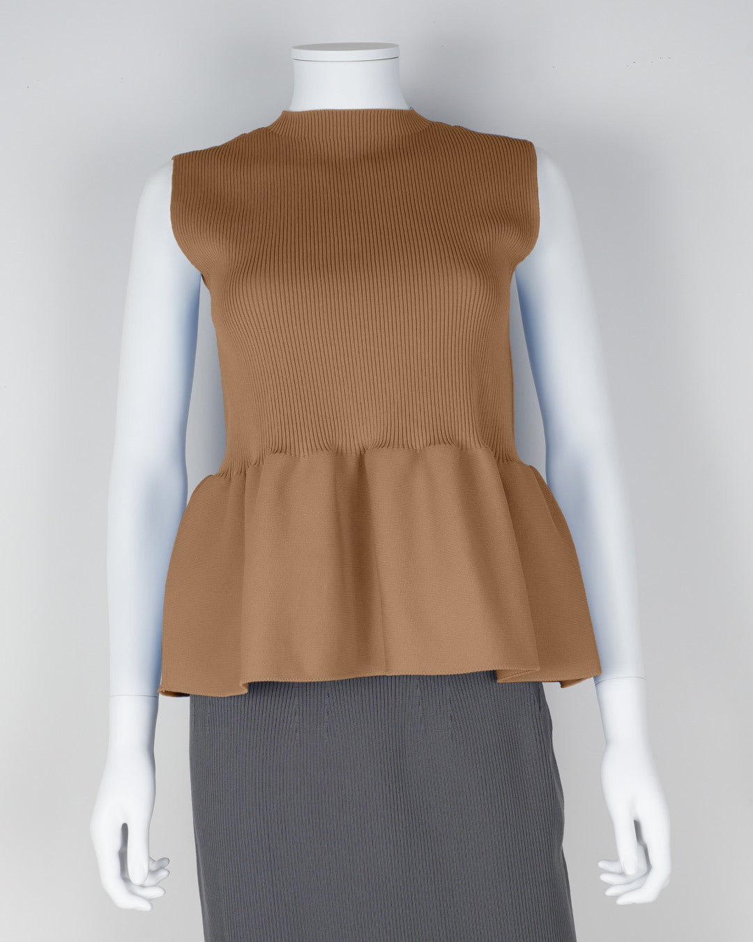 sleeveless peplum pullover