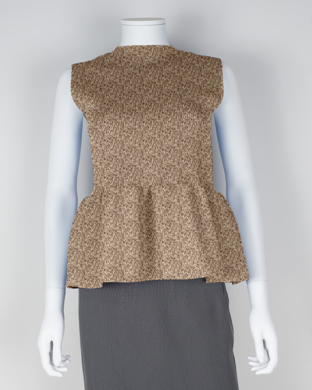 sleeveless peplum pullover
