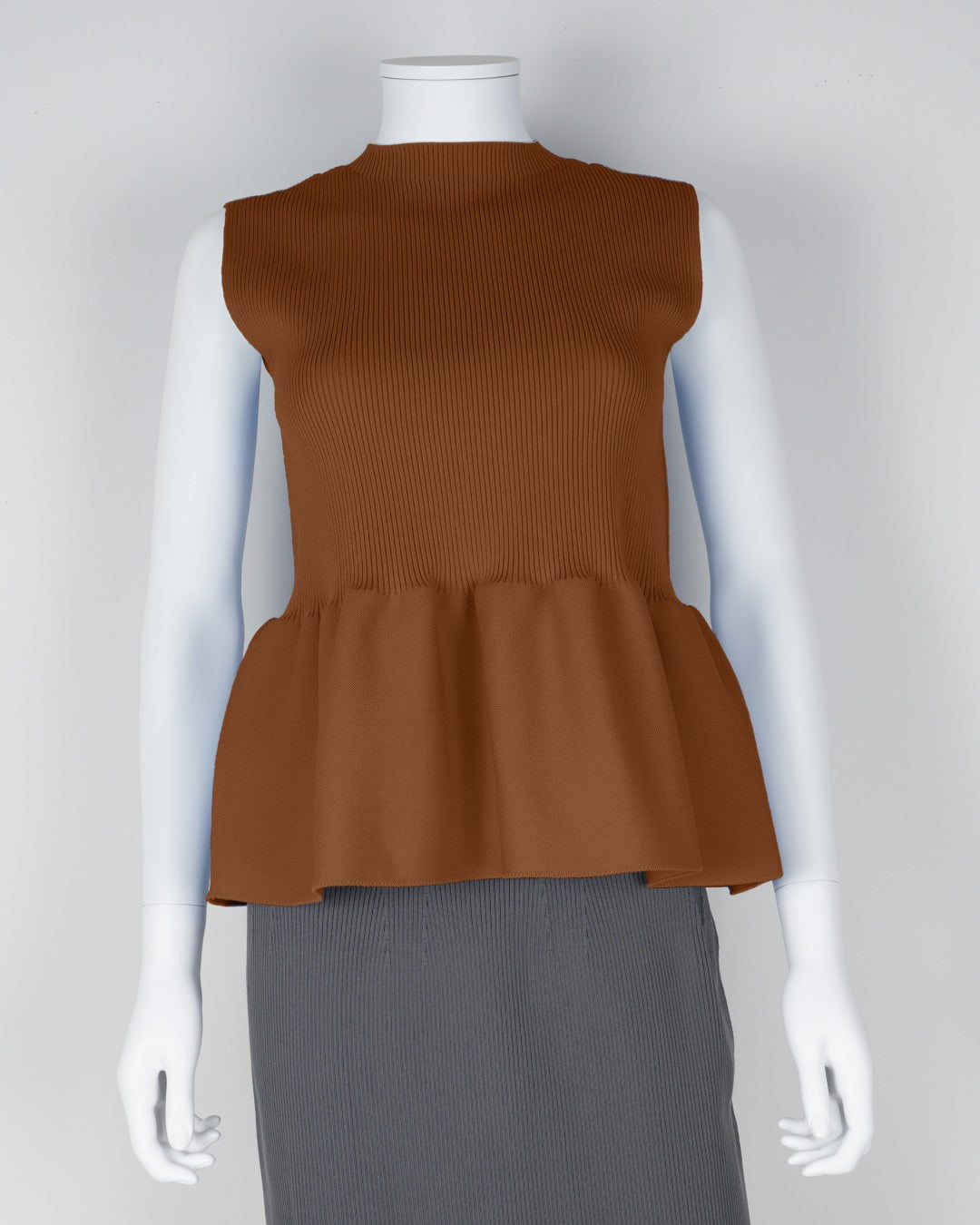 sleeveless peplum pullover