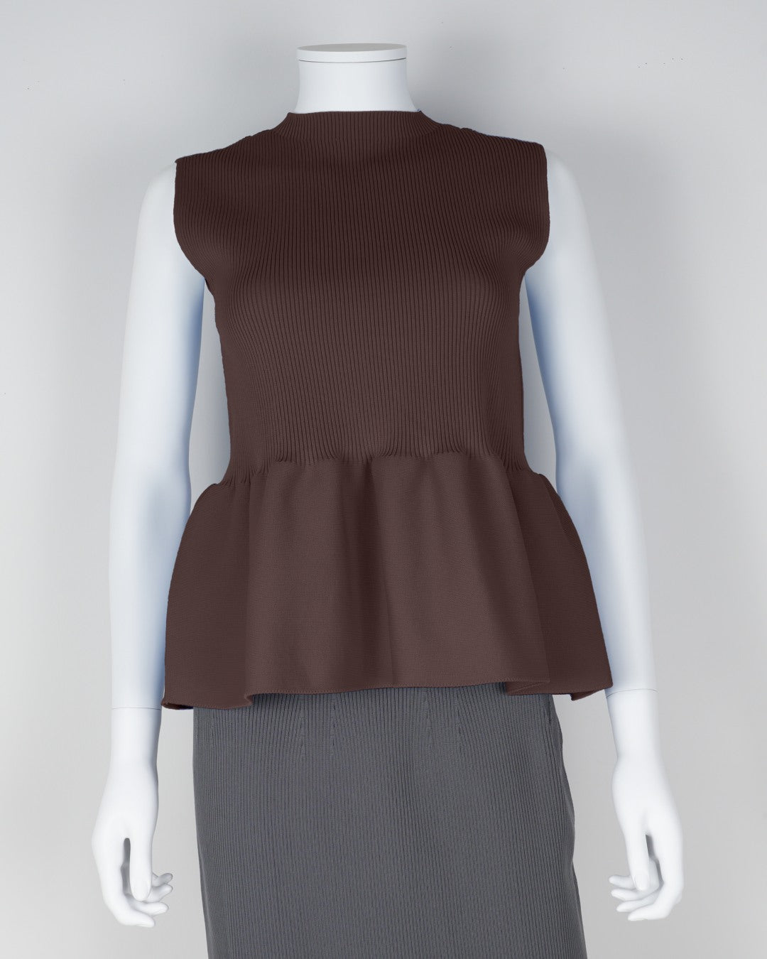 sleeveless peplum pullover