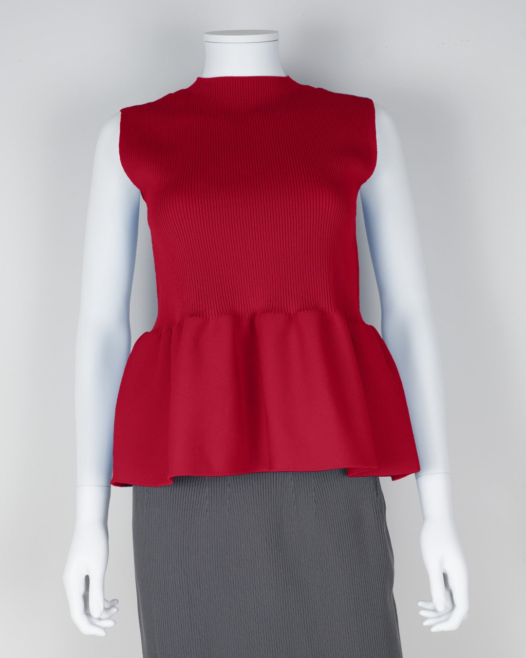 sleeveless peplum pullover