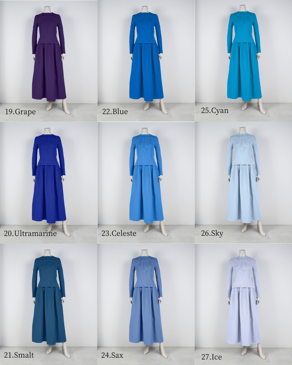 【画像用】長袖リブ×コクーンスカート