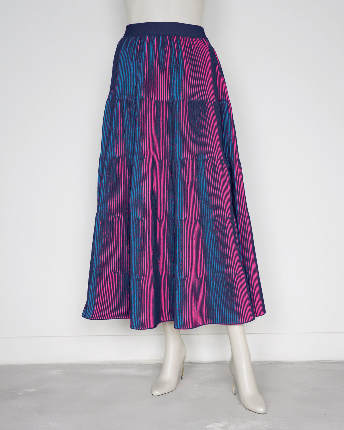 3D Pleated Flare Skirt