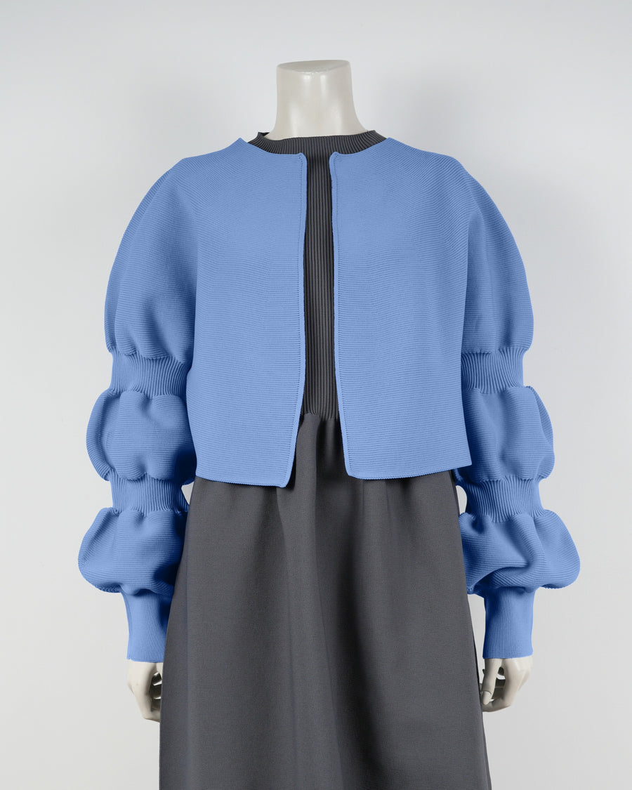 Design Sleeve Cardigan｜24.サックス