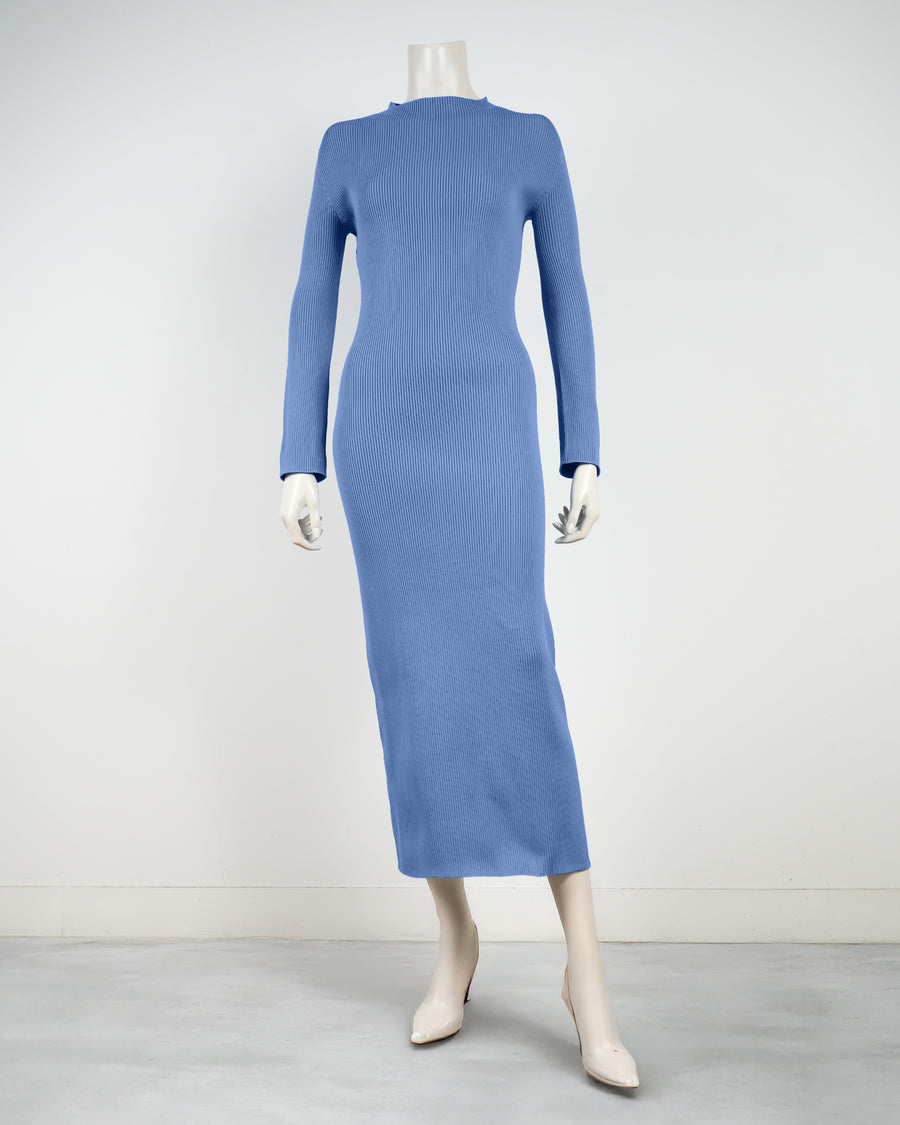 Long Sleeve Slim Fit Dress｜24.サックス