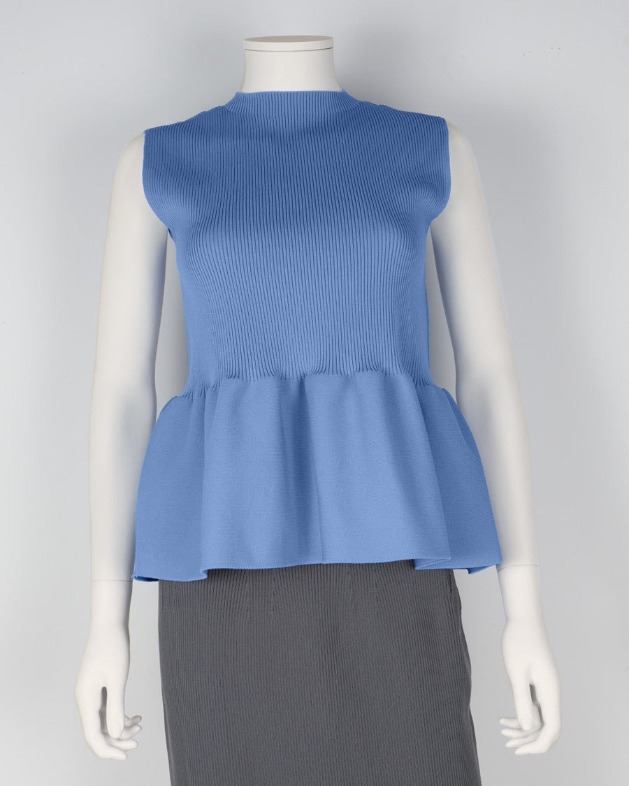 Sleeveless Peplum Pullover｜24.サックス