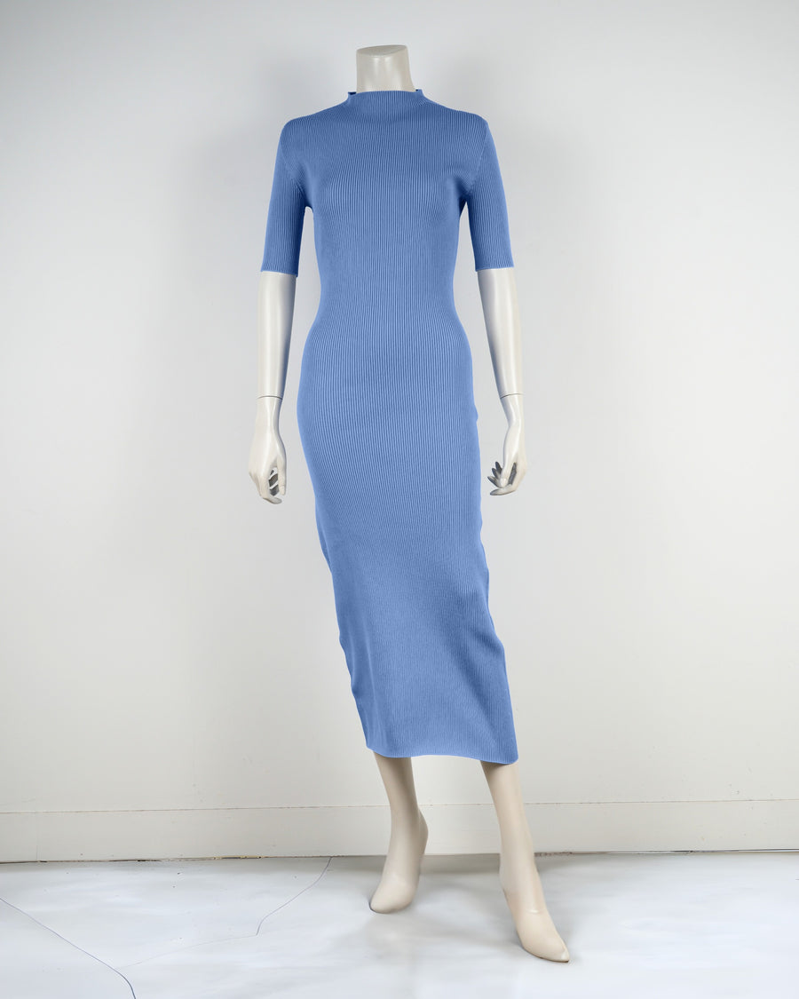 Short Sleeve Slim Fit Dress｜24.サックス