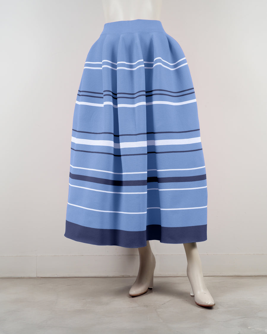 Patterned Cocoon Skirt-D｜24.サックス