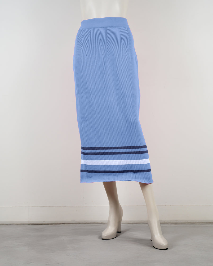 Patterned Slim Fit Skirt-A｜24.サックス